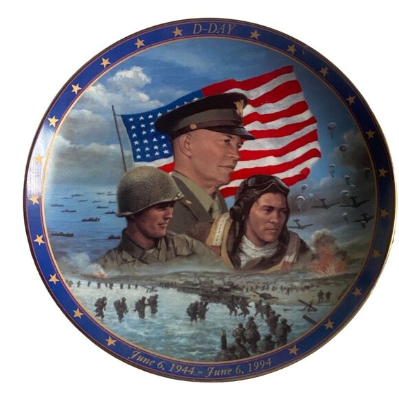 The Bradford Exchange WWII The Remembrance Series:1-5-Decorative Plates-8 in - Picture 10 of 13